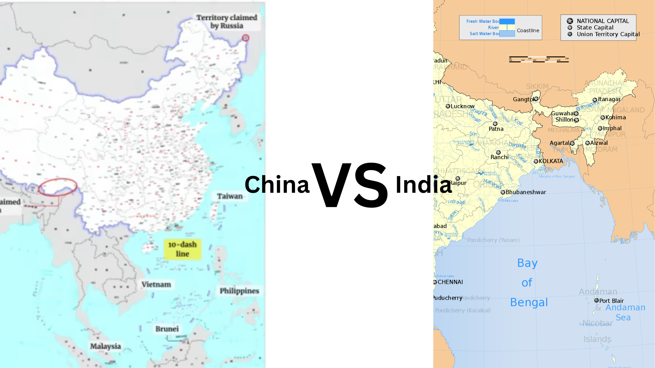 China's new vs India